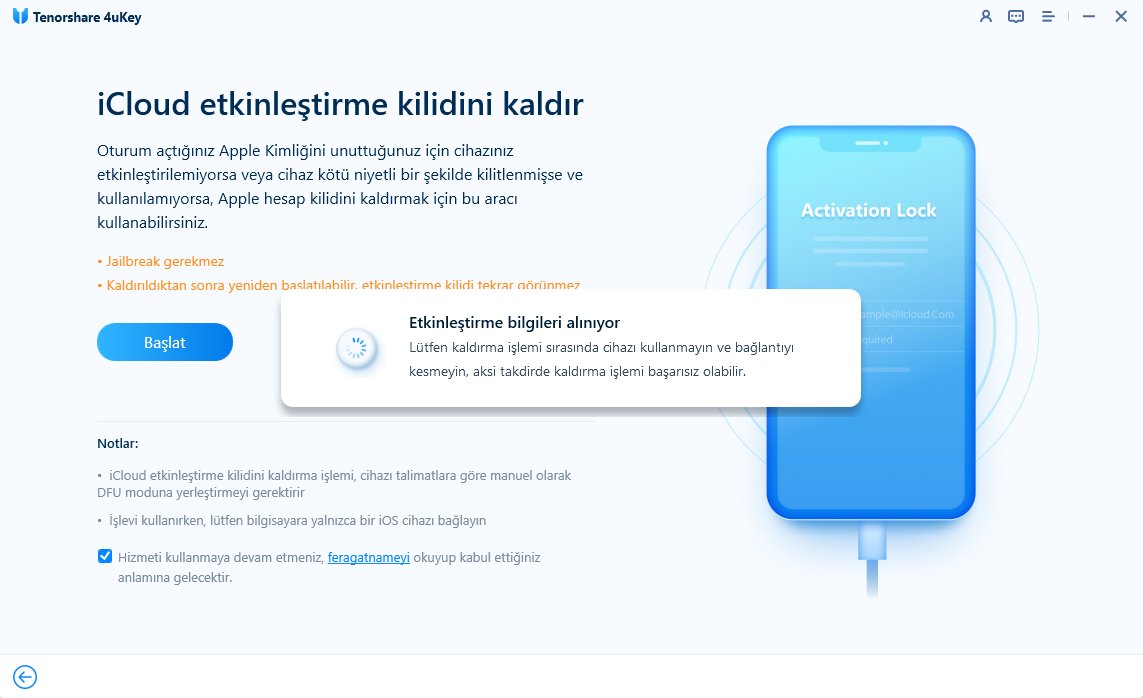 4ukey aktivasyon bilgilerini alma