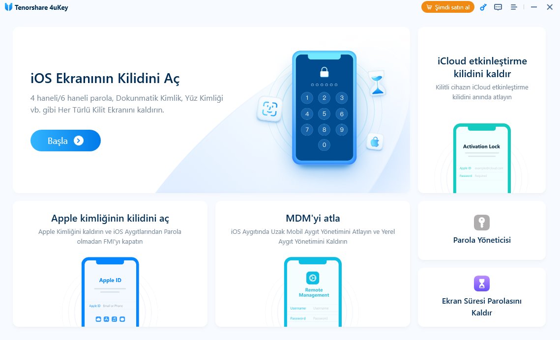 ekran süresi şifresini kaldır - 4uKey