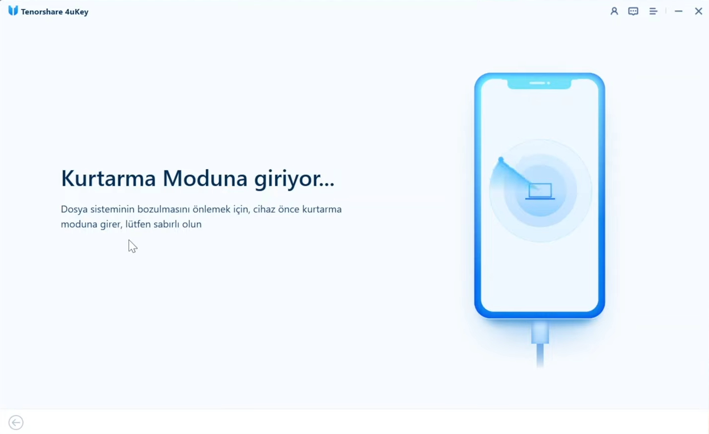 4ukey kurtarma moduna giriyor