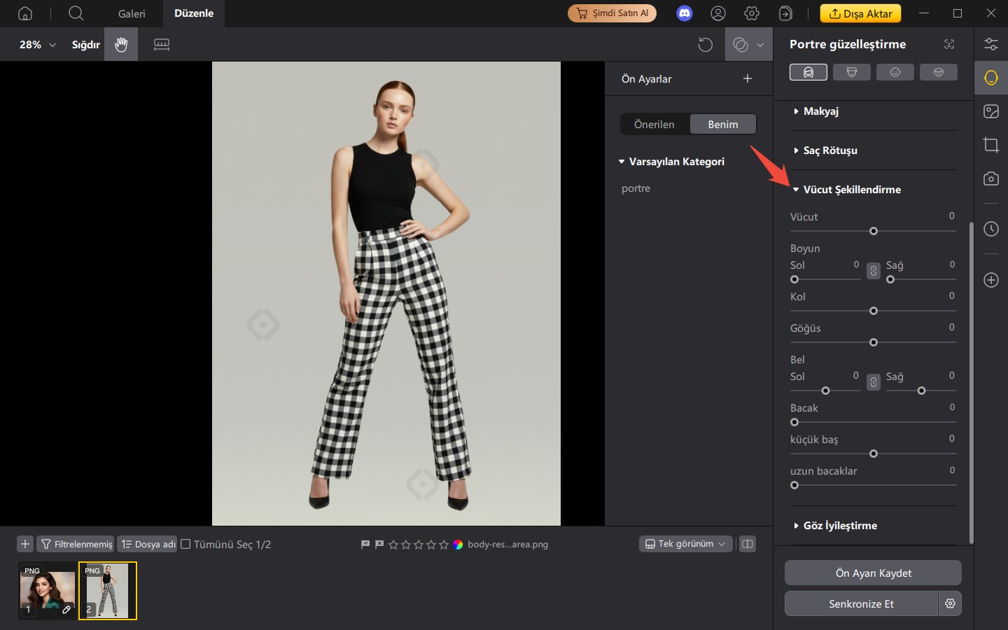 PixPretty Vücut Alanı
