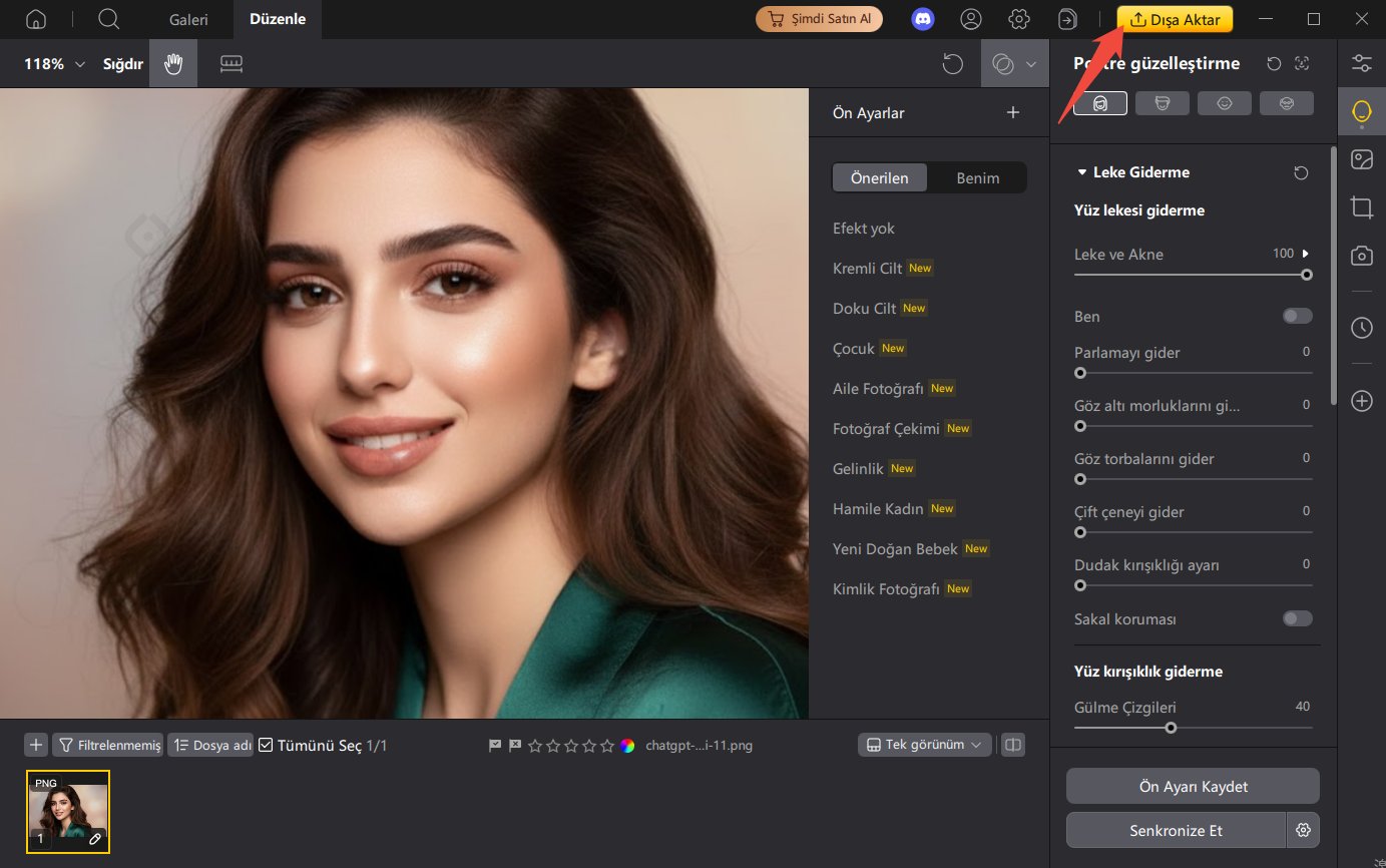 Dışa Aktarma Konumu