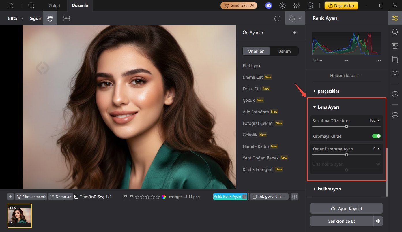 PixPretty Lens Düzeltmesi