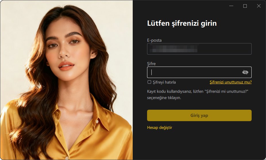 PixPretty’de şifre sıfırlama ekranı