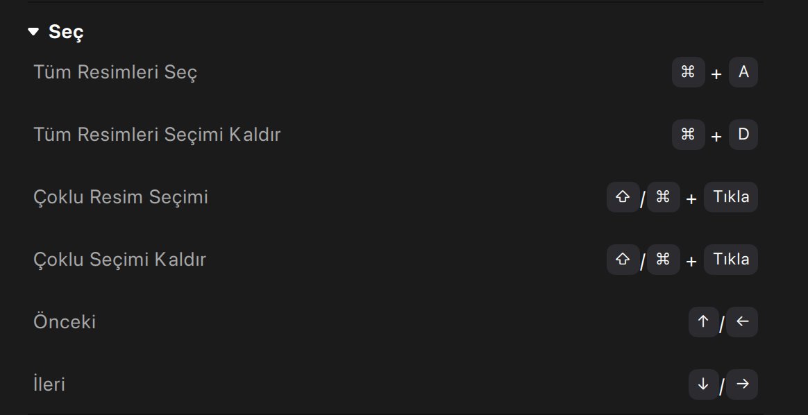 Kısayol Tuşlarını Seç