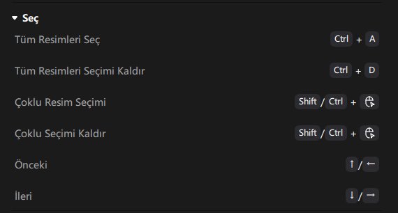 Kısayol Tuşlarını Seç