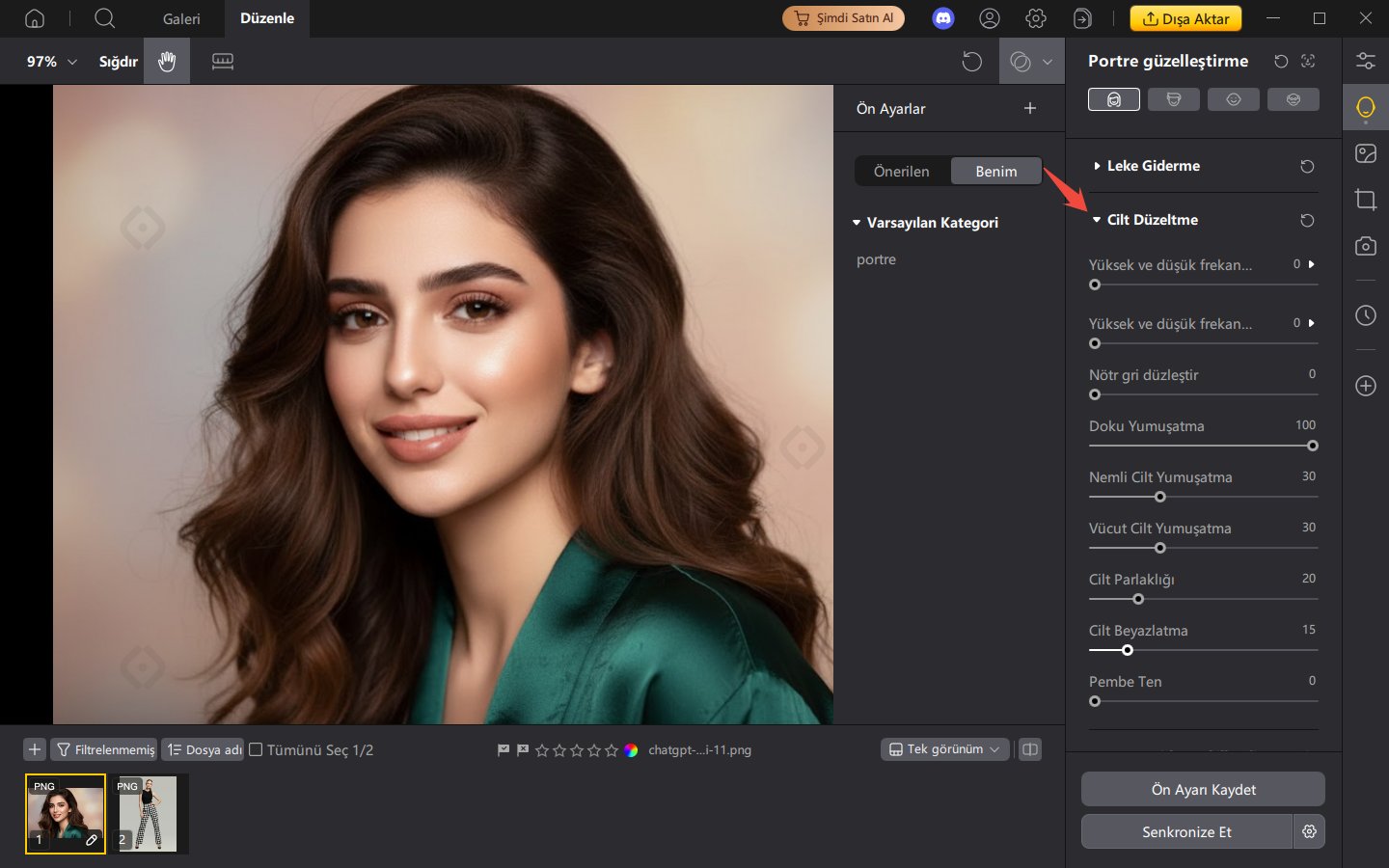 PixPretty Cilt Pürüzsüzleştirme