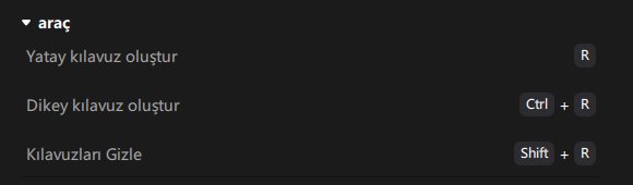 Araç Klavye Kısayolları