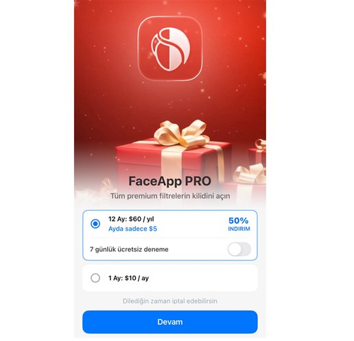 FaceApp Pro ücreti ne kadar