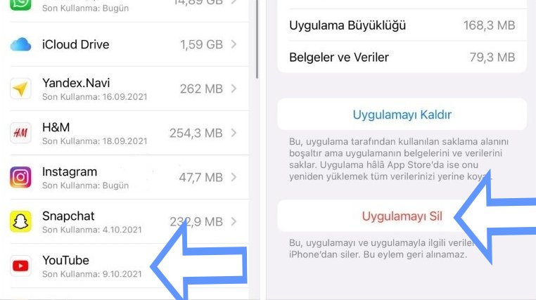 youtube açılmıyorsa uygulaması silip yeniden yükle