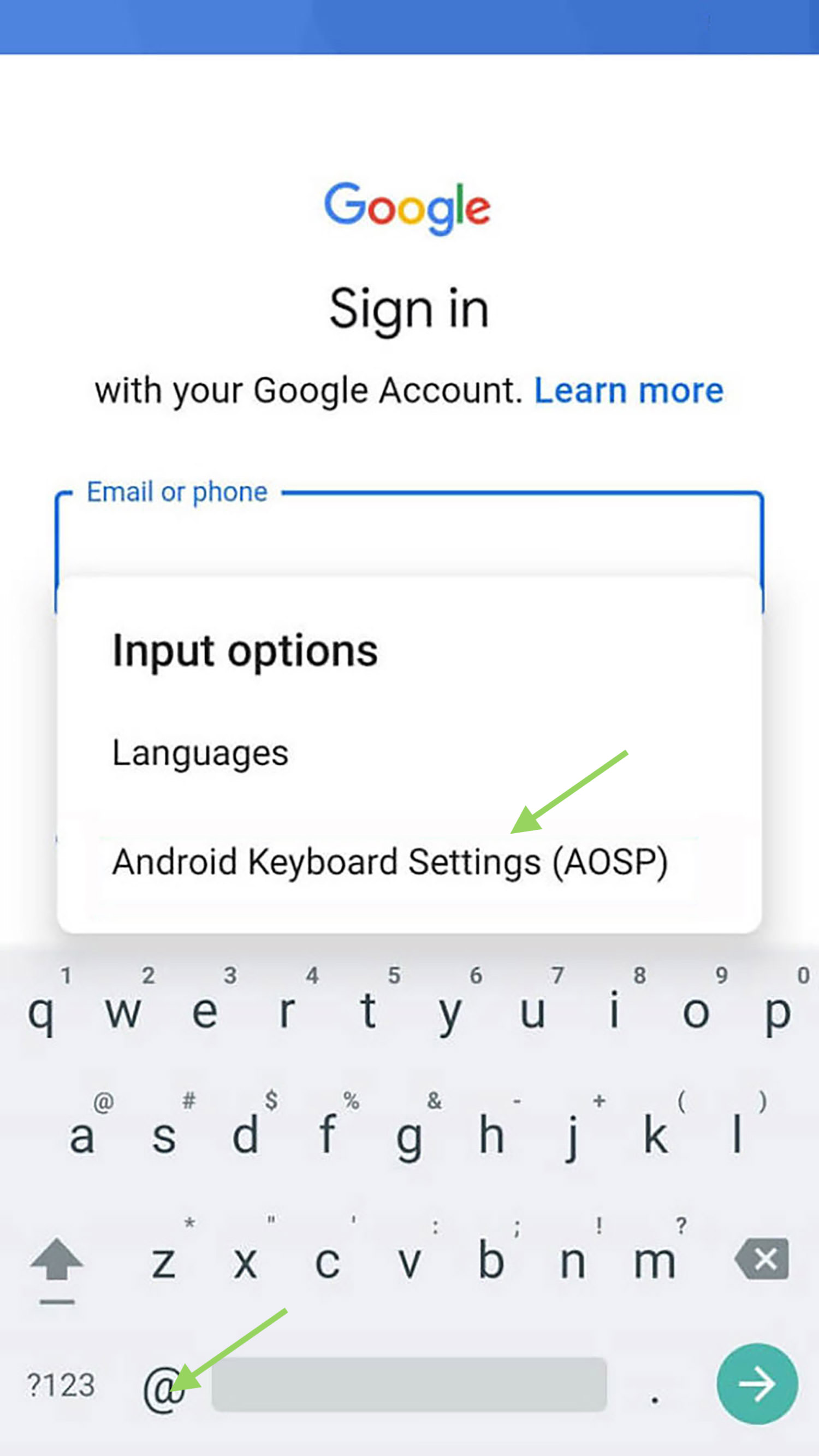 google klavye ile samsung tablet format sonrası gmail sorununu çözme-2