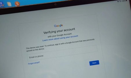 tableti sıfırladım google hesabı istiyor