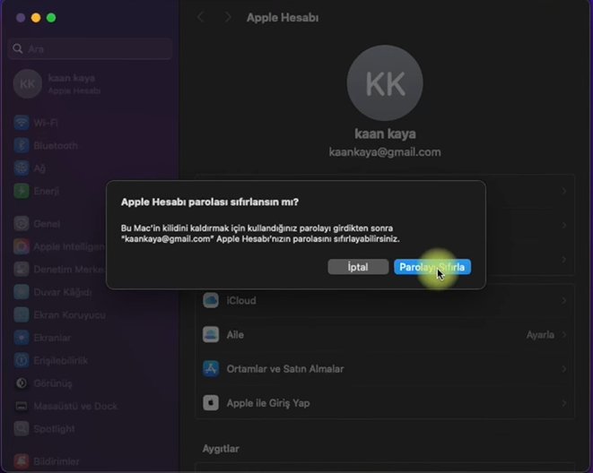 ifotgot apple ile apple kimliği şifresi sıfırlama