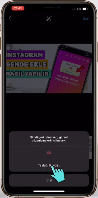 Taslak kaydedildi ne demek Instagram?
