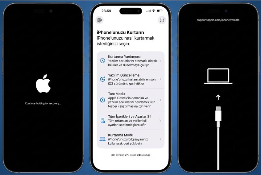 ios 27 kurtarma seçenekleri