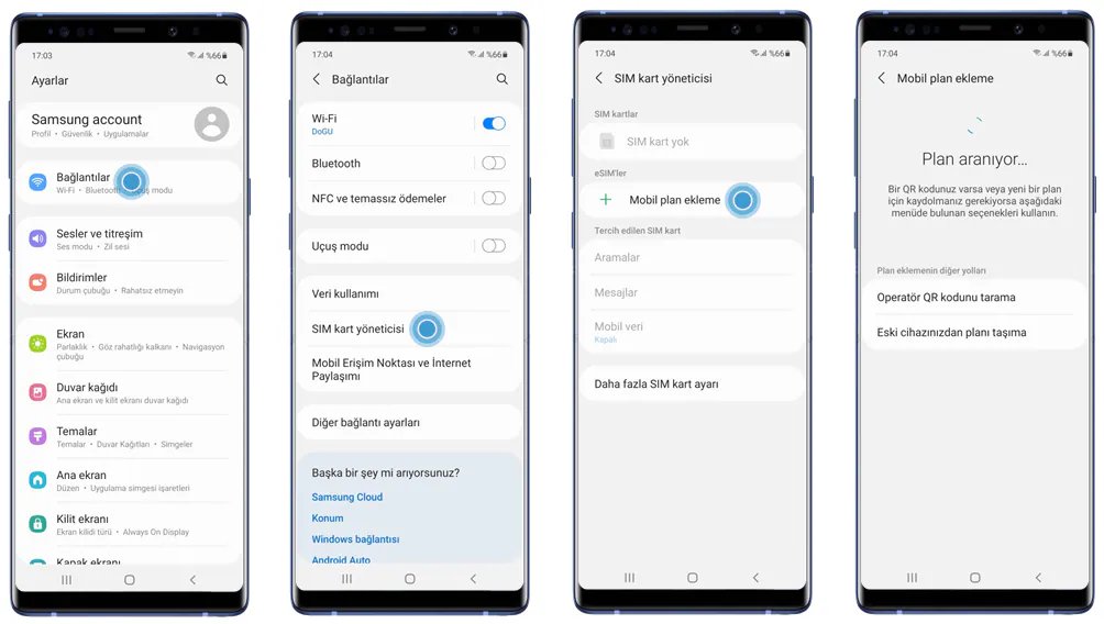 android eSIM Ekleme