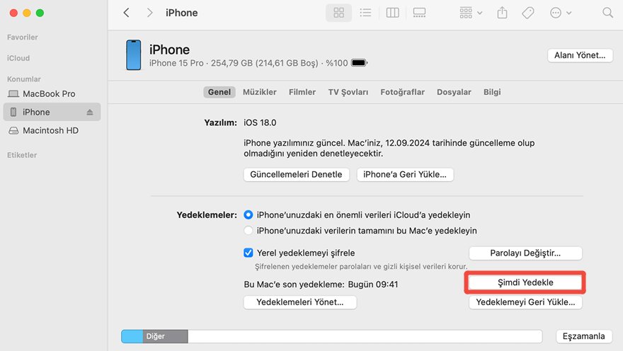 itunes ile eski iphone'u yeni iphone'a aktarma
