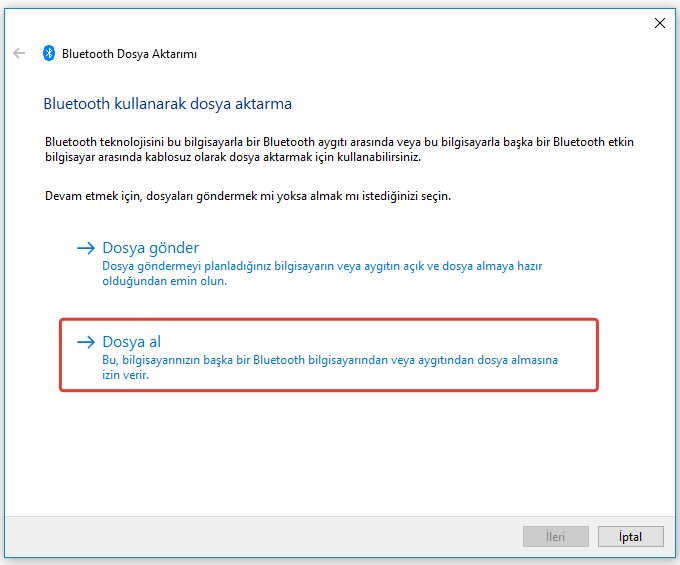iphone bluetooth ile fotoğraf gönderme