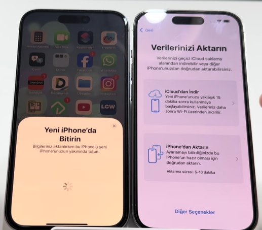 Aktarım seçeneklerini seçin