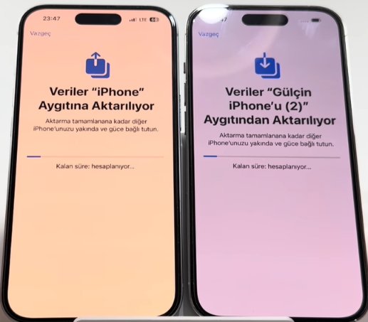 Aktarımın tamamlanmasını bekleyin.