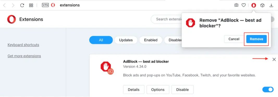 adblock'u kaldır