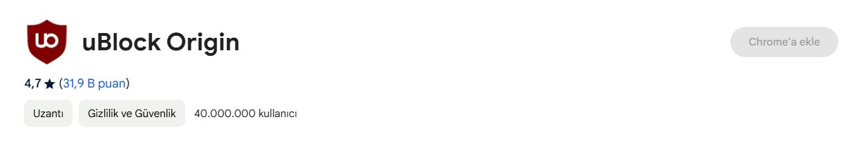 youtube reklam engelleyici 2024 - ublock origin