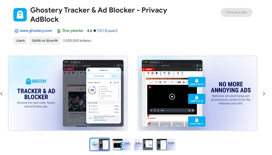youtube reklam engelleyici 2024 - ghostery