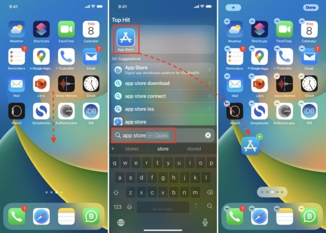 app atore ana ekrana nasıl eklenir - arama özelliği kullanın