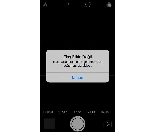 iphone arka kamera ve flash çalışmıyor