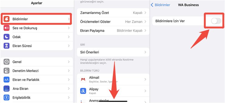 iphone bildirim gizleme - bildirimlere izin ver kapat