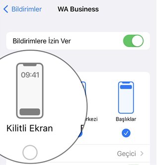 iphone kilit ekranı bildirim gizleme