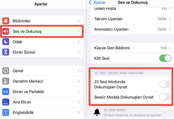 iphone sessizdeyken titreşim kapatma​