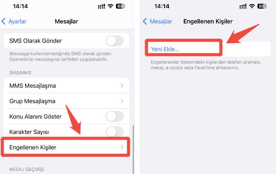 iphone mesaj engelleme nasıl yapılır