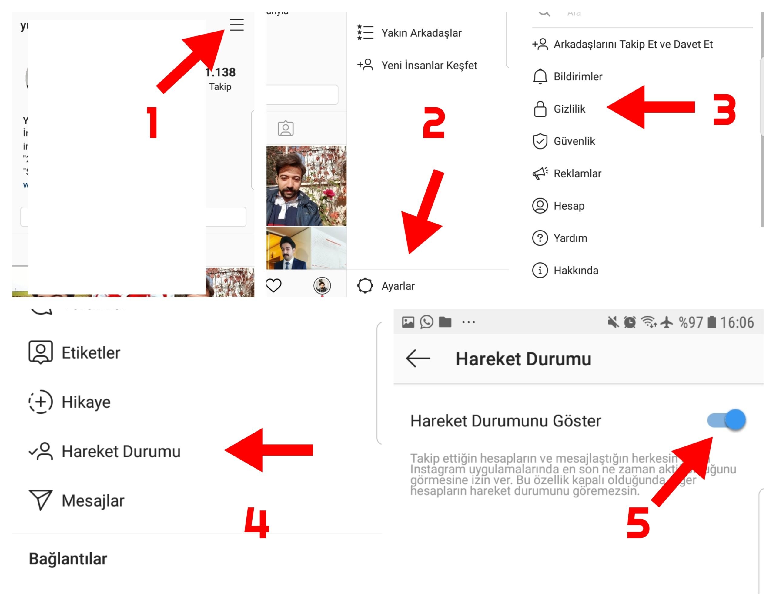 android'de İnstagram nasıl cevrimdisi olunur
