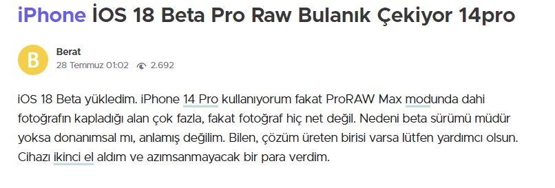 iphone kamera hatası
