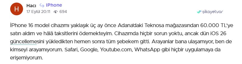 iOS 26 şebeke sorunu