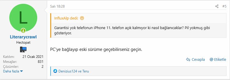 Kararlı eski bir sürüme geri dönme