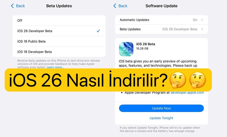 ios 26 nasıl indirilir