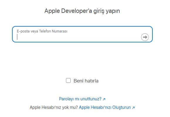 Apple Developer’a giriş yapın