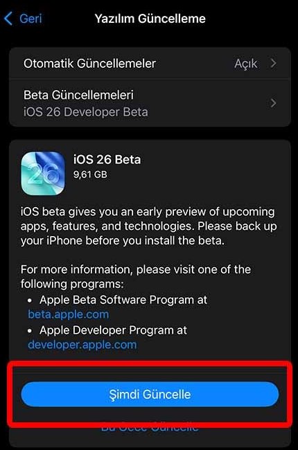 iOS 26 nasıl güncellenir?