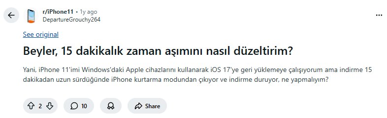 iphone kurtarma modunda takılı kaldı