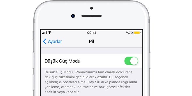 iphone ekran siyah beyaz oldu kesin çözüm - düşük güç modunu kontrol edin