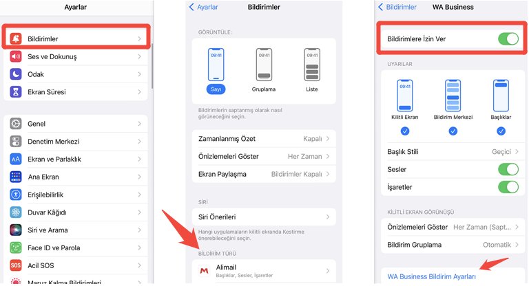 iphone bildirim gelmiyor - bildirim ayarlarını kontrol edin