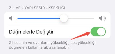 düğmelerle değiştir seçeneği