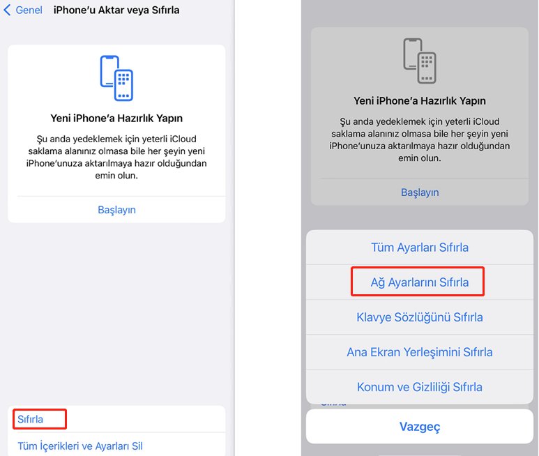 safari sunucuyla güvenli bağlantı kuramadığı için sayfayı açamıyor iphone - ağ ayarlarını sıfırla
