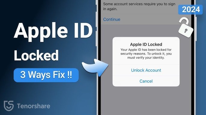 apple kimliğiniz güvenlik nedenlerinden dolayı kilitlendi