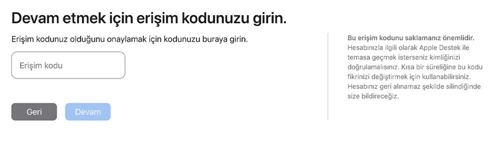 icloud hesabı silme işlmei başlayacak