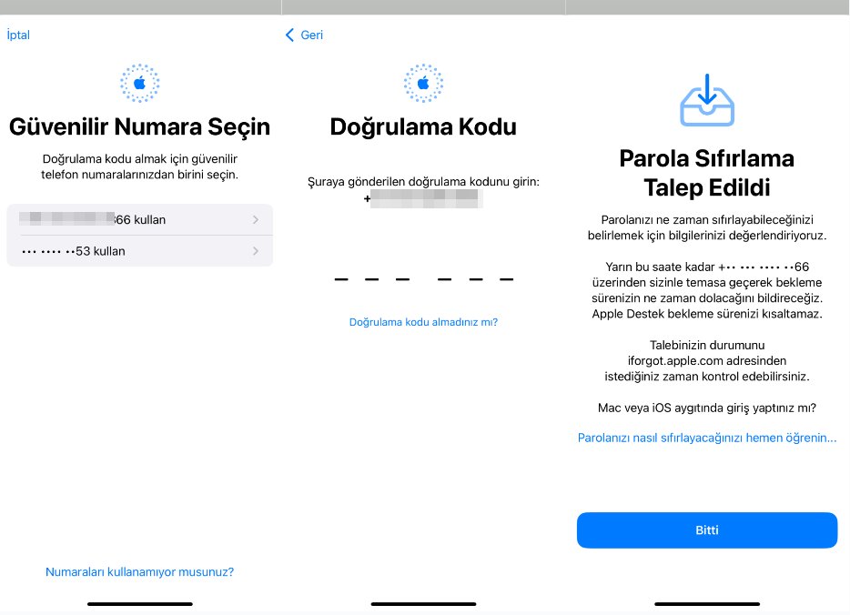 icloud şifremi unuttum telefon açılmıyor çözüm