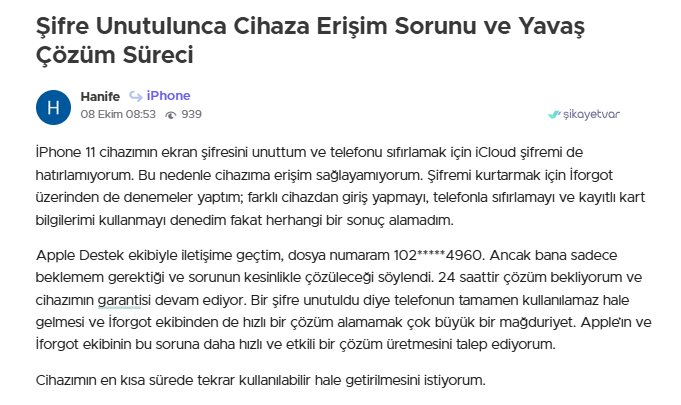 kullanıcıların şikayetleri