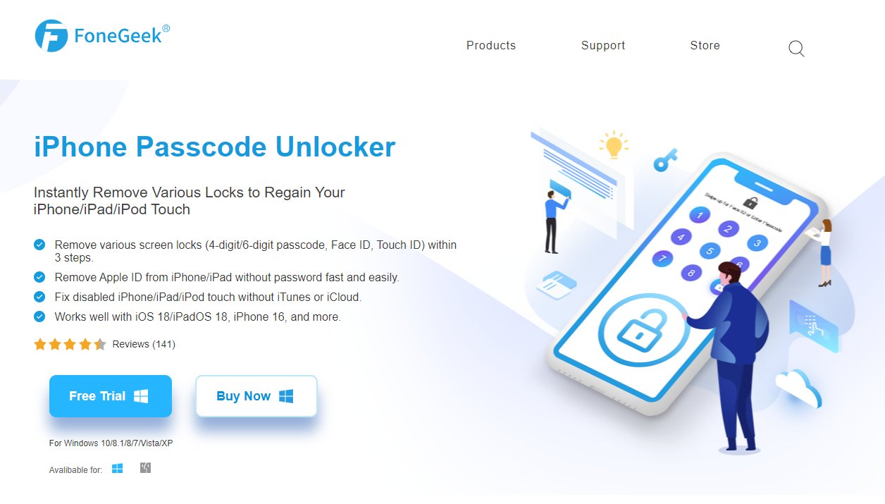 iphone şifre kırma uygulaması - foneGeek iphone passcode unlocker