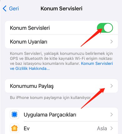 konum bulunamıyor - konum servisini kontrol edin